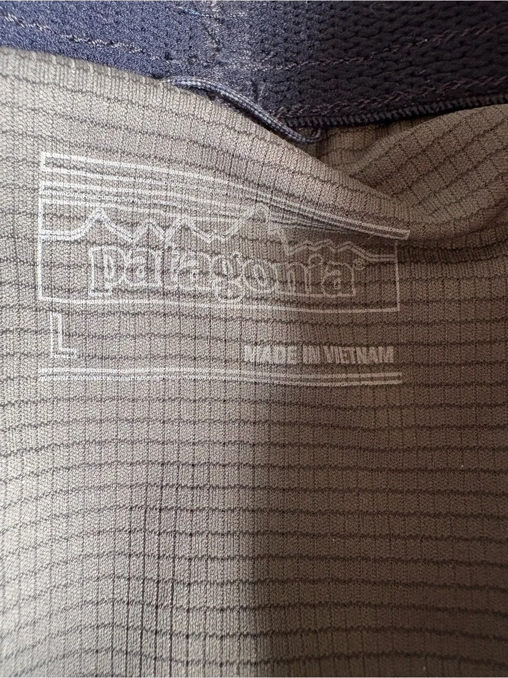 Patagonia Navy Tropical Palm Print Swim Trunks